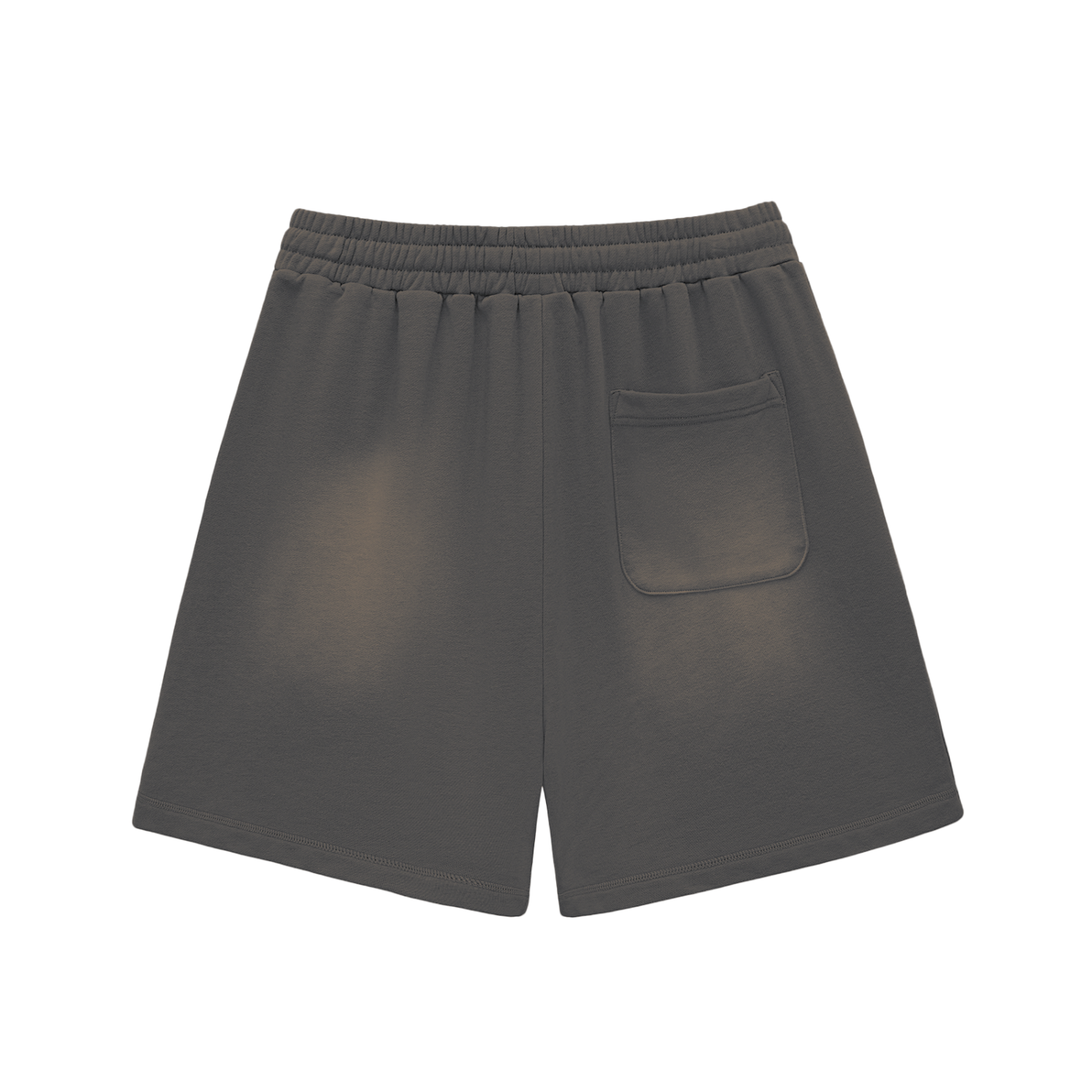Grey Camoflogic Star Sun Fade Raw Edge Cotton Shorts