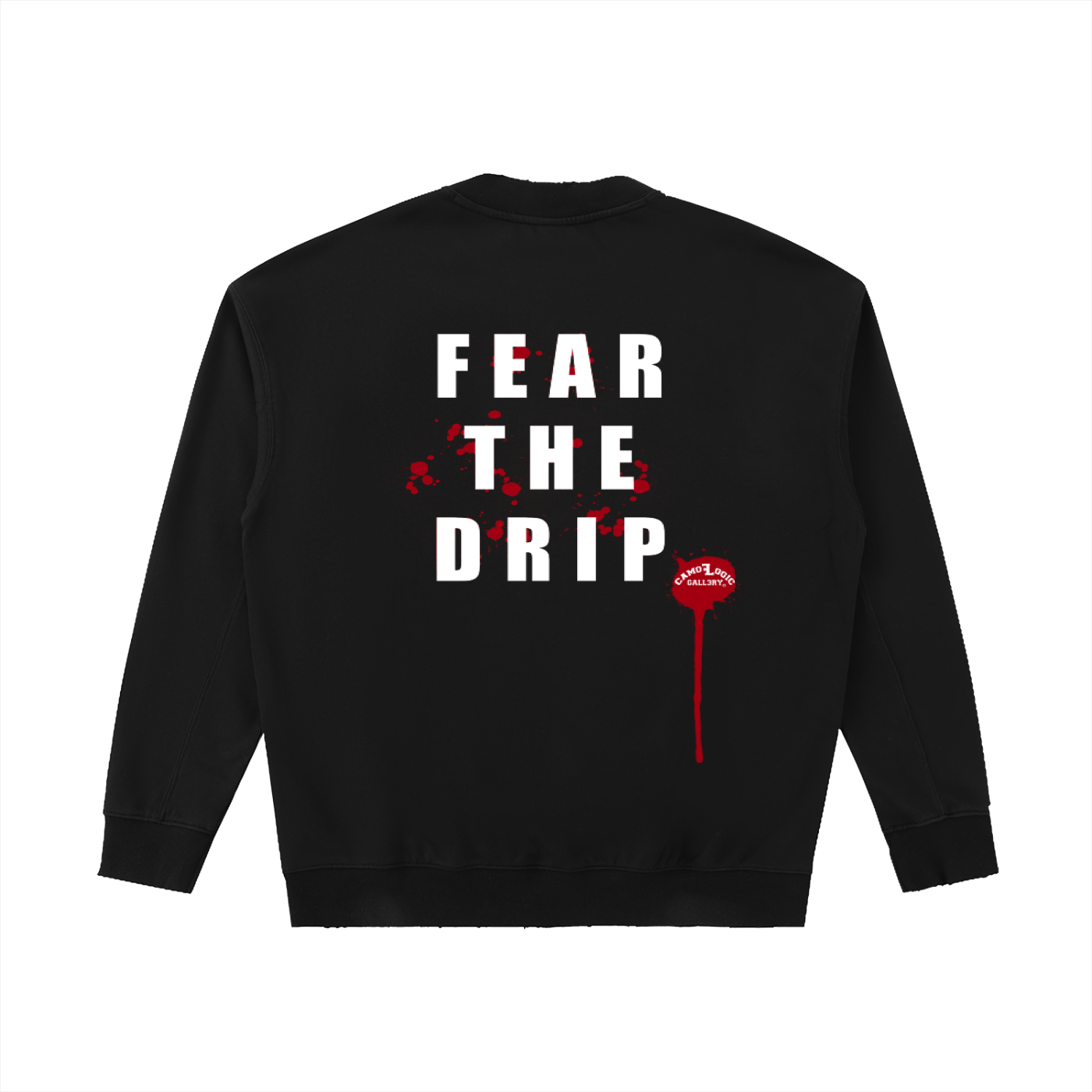Fear the drip Halloween CG team Drop Shoulder Crewneck Sweatshirt