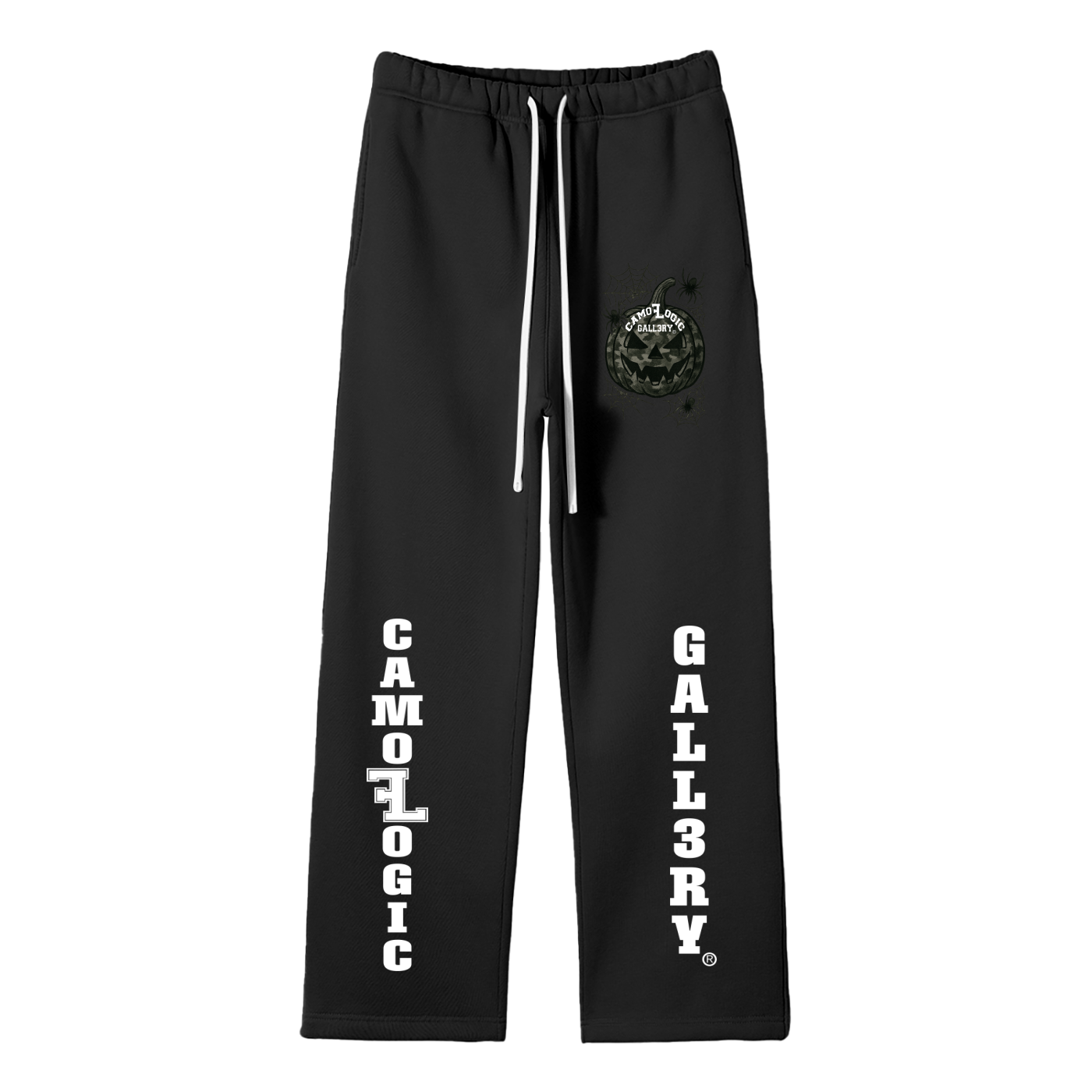 Camoflogic pumpkin Unisex Solid Color Fleece Straight Leg Pants