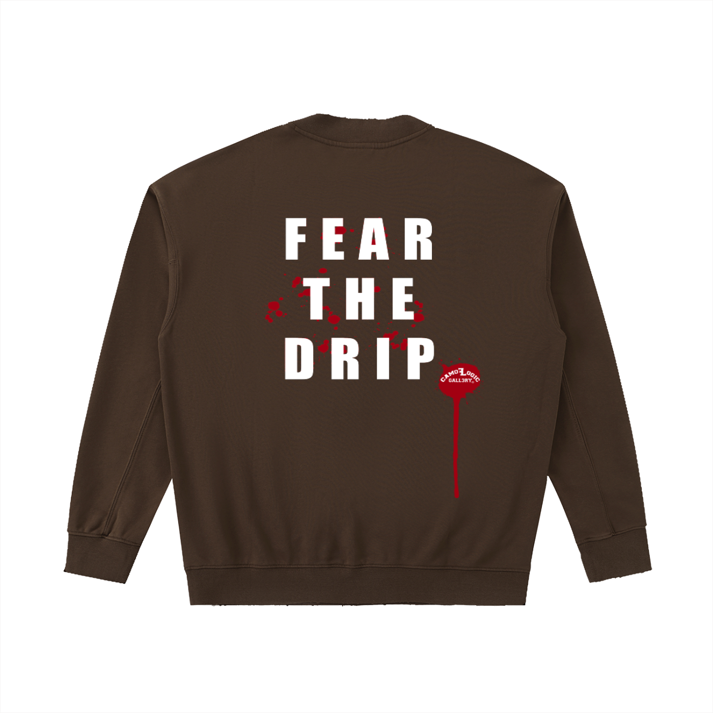 Fear the drip Halloween CG team Drop Shoulder Crewneck Sweatshirt