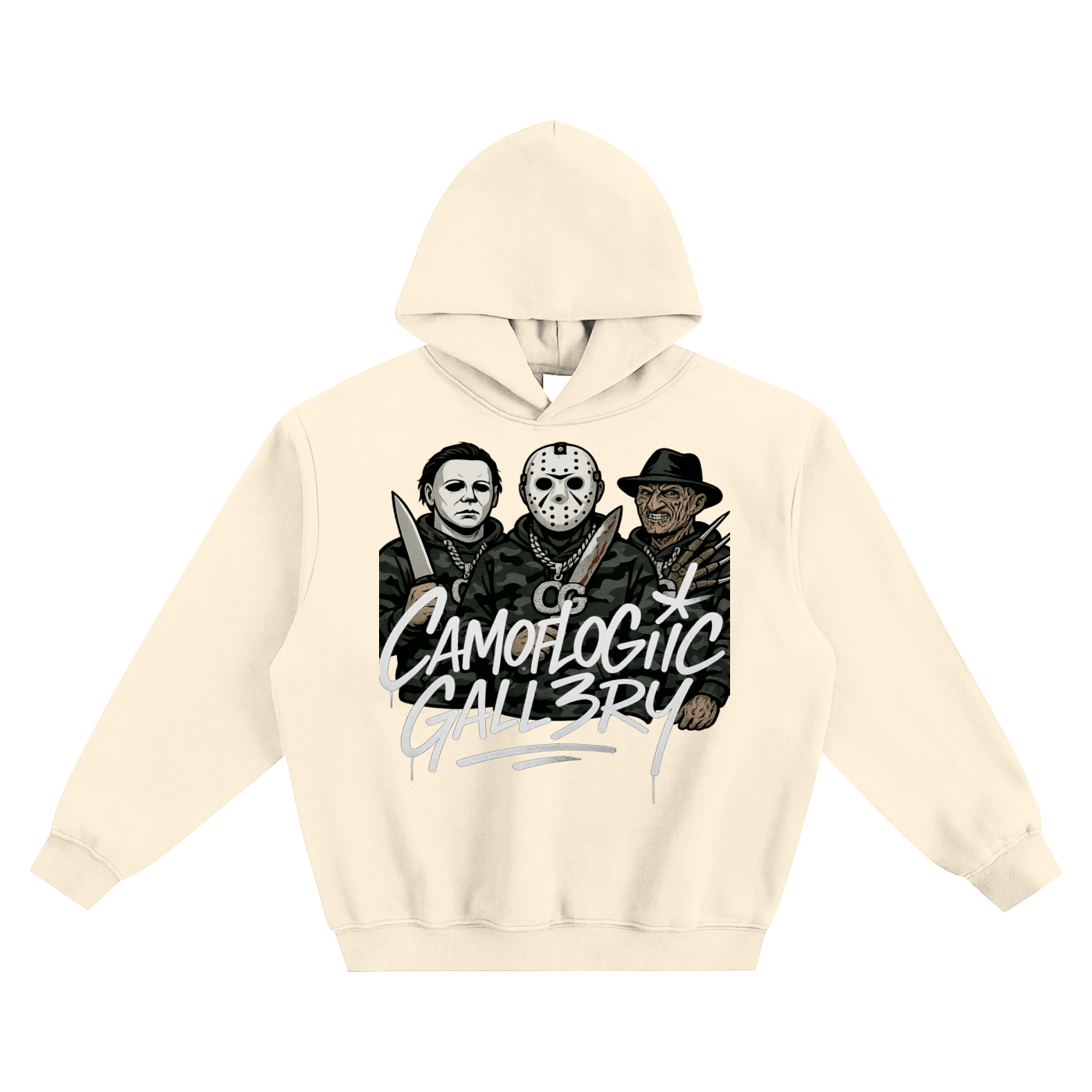 Halloween CG team Fleeced Boxy Hoodie