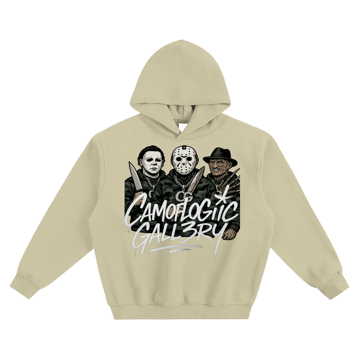Halloween CG team Fleeced Boxy Hoodie