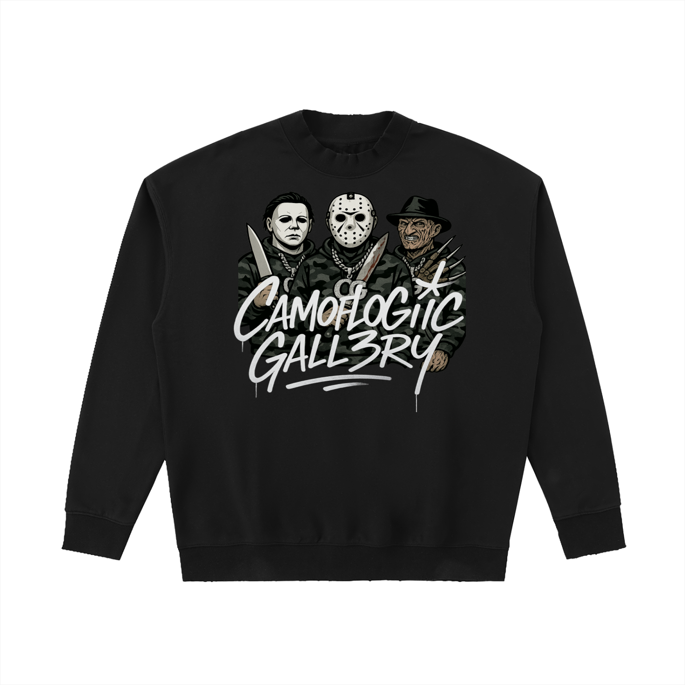 Fear the drip Halloween CG team Drop Shoulder Crewneck Sweatshirt