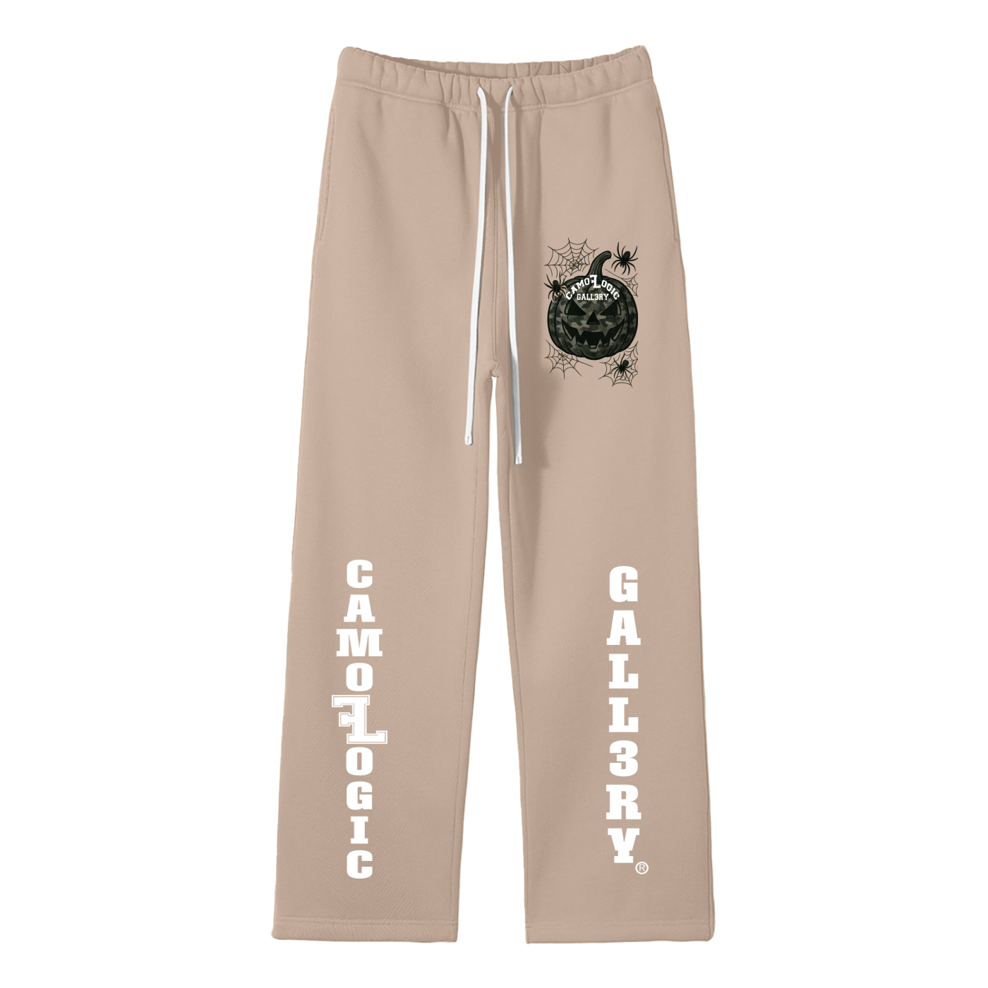 Camoflogic pumpkin Unisex Solid Color Fleece Straight Leg Pants