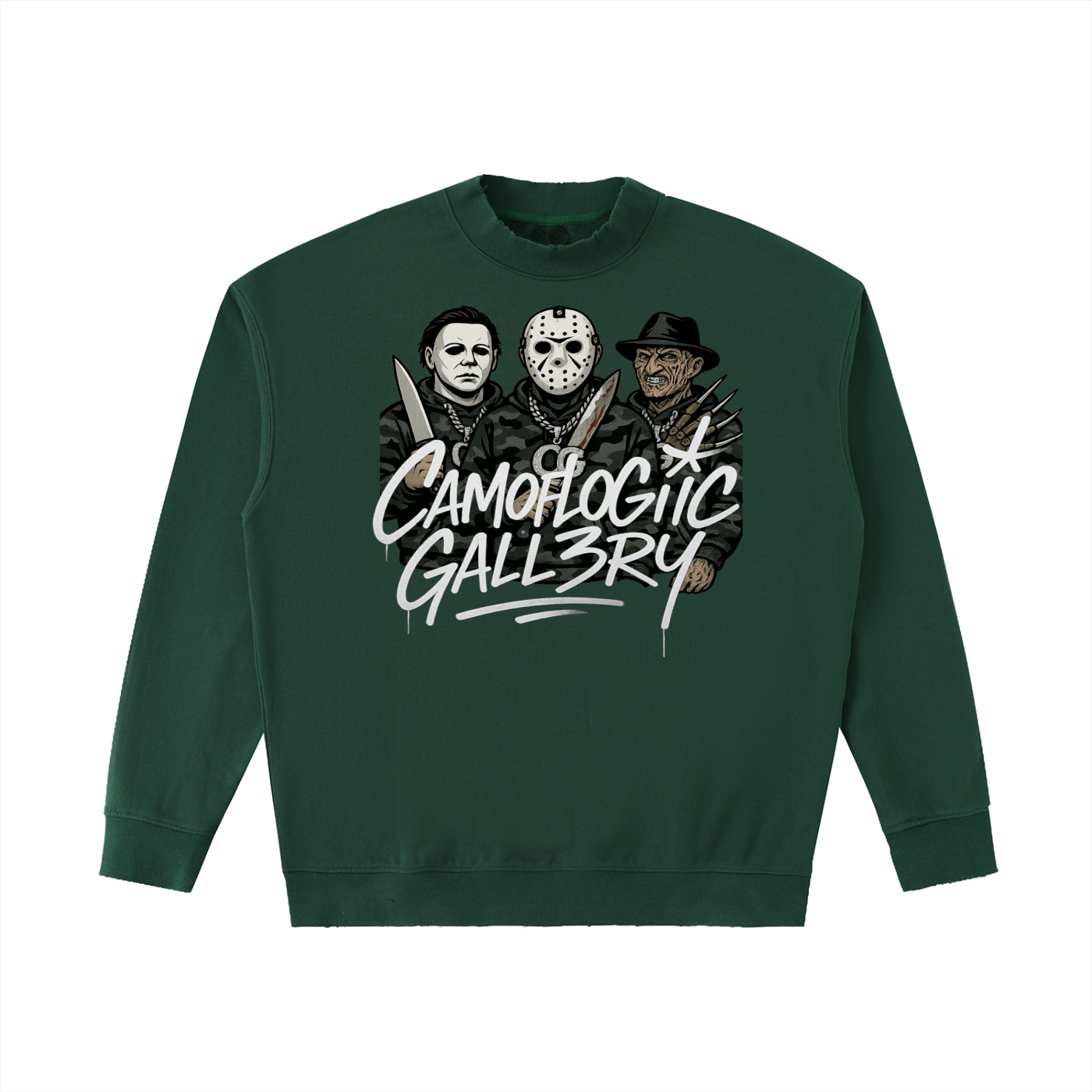 Fear the drip Halloween CG team Drop Shoulder Crewneck Sweatshirt