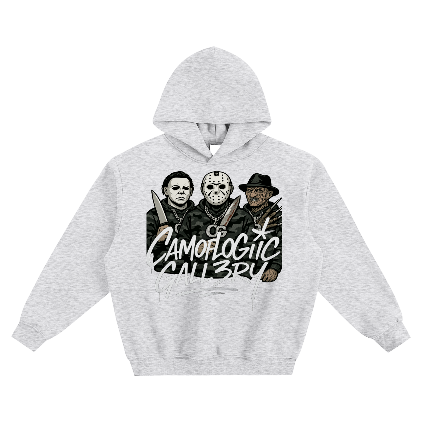 Halloween CG team Fleeced Boxy Hoodie