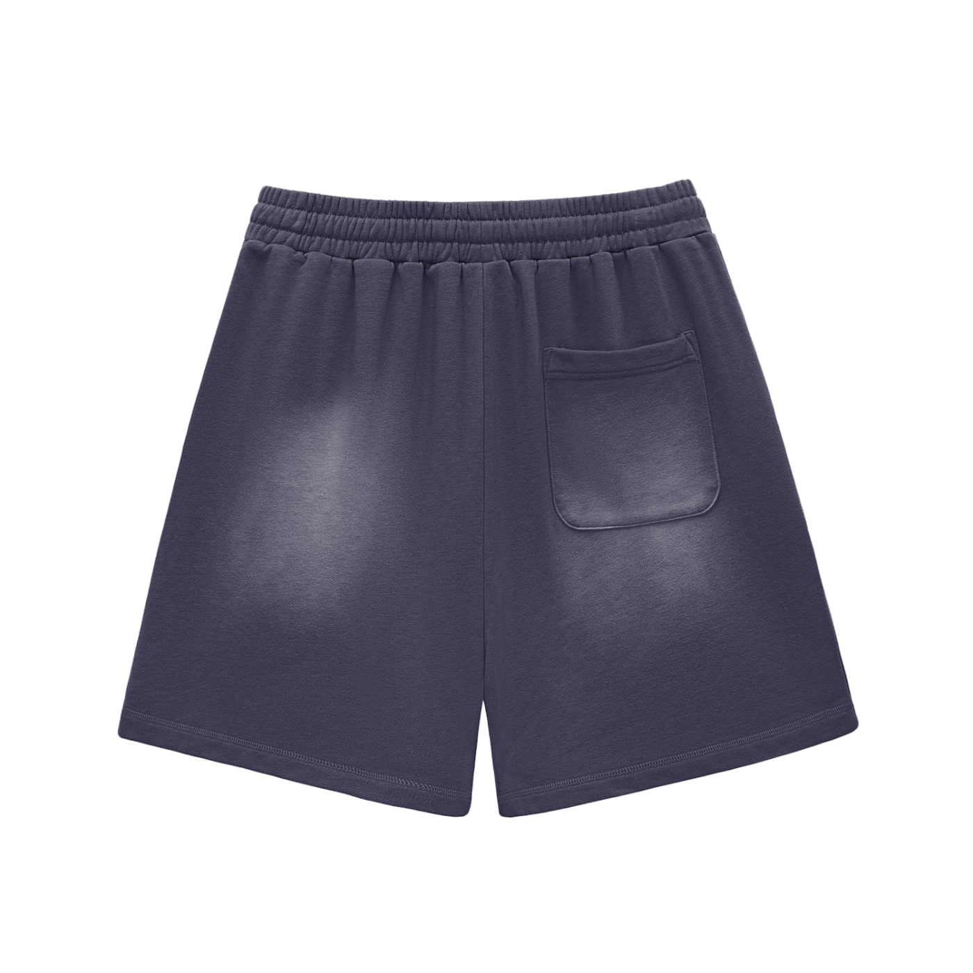 Grape Camoflogic Star Sun Fade Raw Edge Cotton Shorts