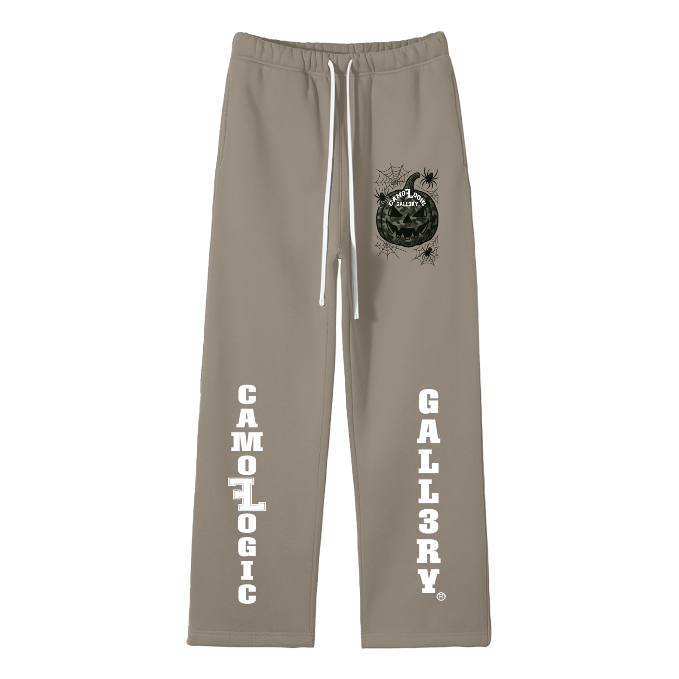 Camoflogic pumpkin Unisex Solid Color Fleece Straight Leg Pants