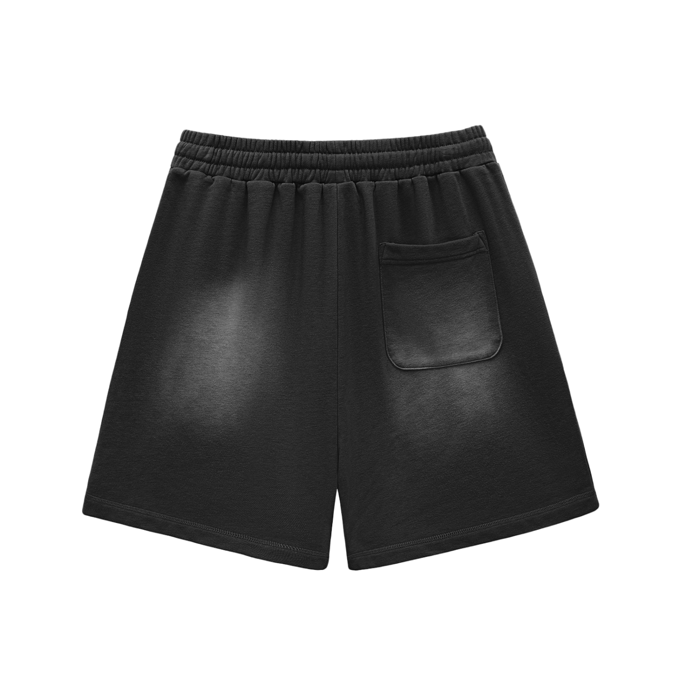 Grey Camoflogic Star Sun Fade Raw Edge Cotton Shorts