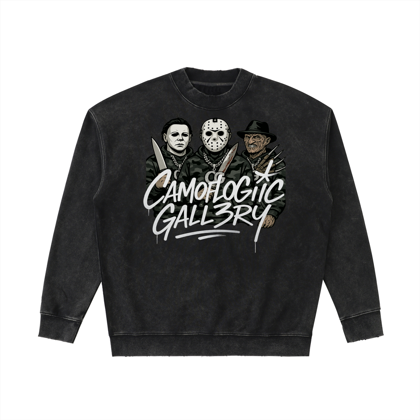 Fear the drip Halloween CG team Drop Shoulder Crewneck Sweatshirt