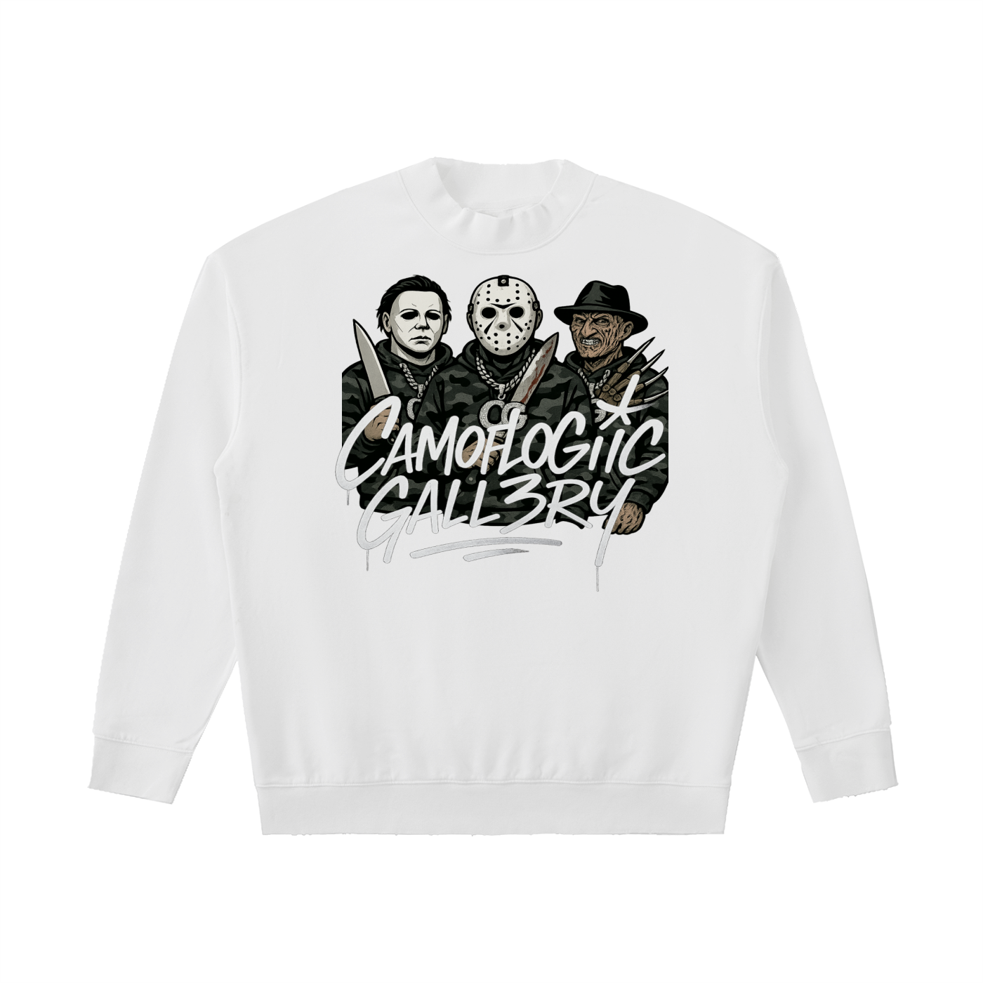 Fear the drip Halloween CG team Drop Shoulder Crewneck Sweatshirt