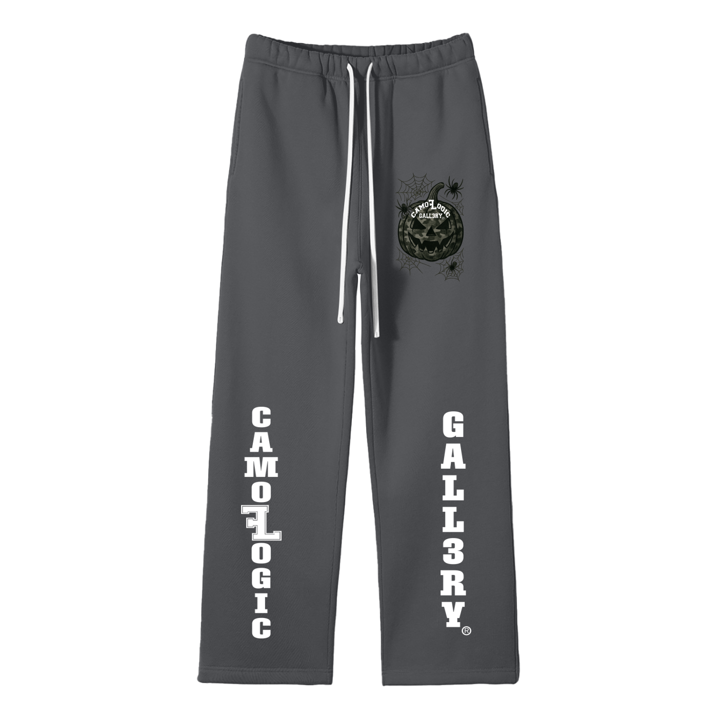 Camoflogic pumpkin Unisex Solid Color Fleece Straight Leg Pants