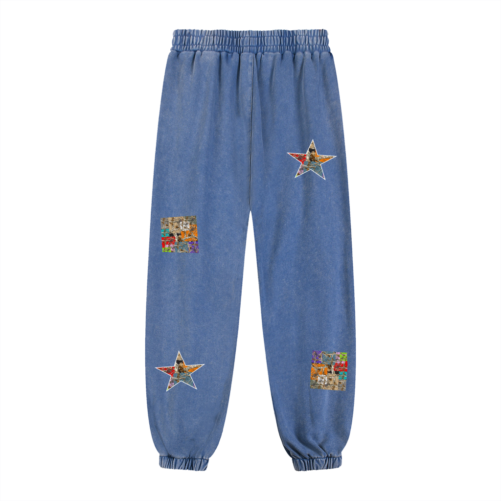 Multi Camoflogic Snow Wash Heavyweight Jogged Sweatpants