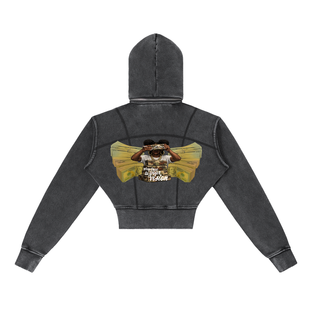 Camoflogic Brick by brick Cropped Hoodie