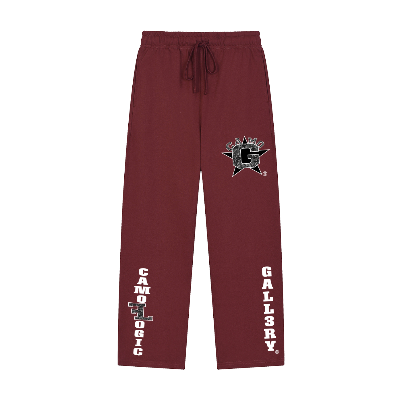 Camo G Solid Color Straight-Leg Sweatpants