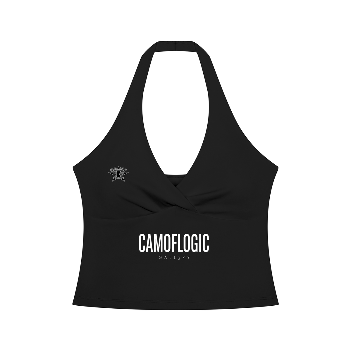 Camo G Women’s Ruched Halter Yoga Tank Top