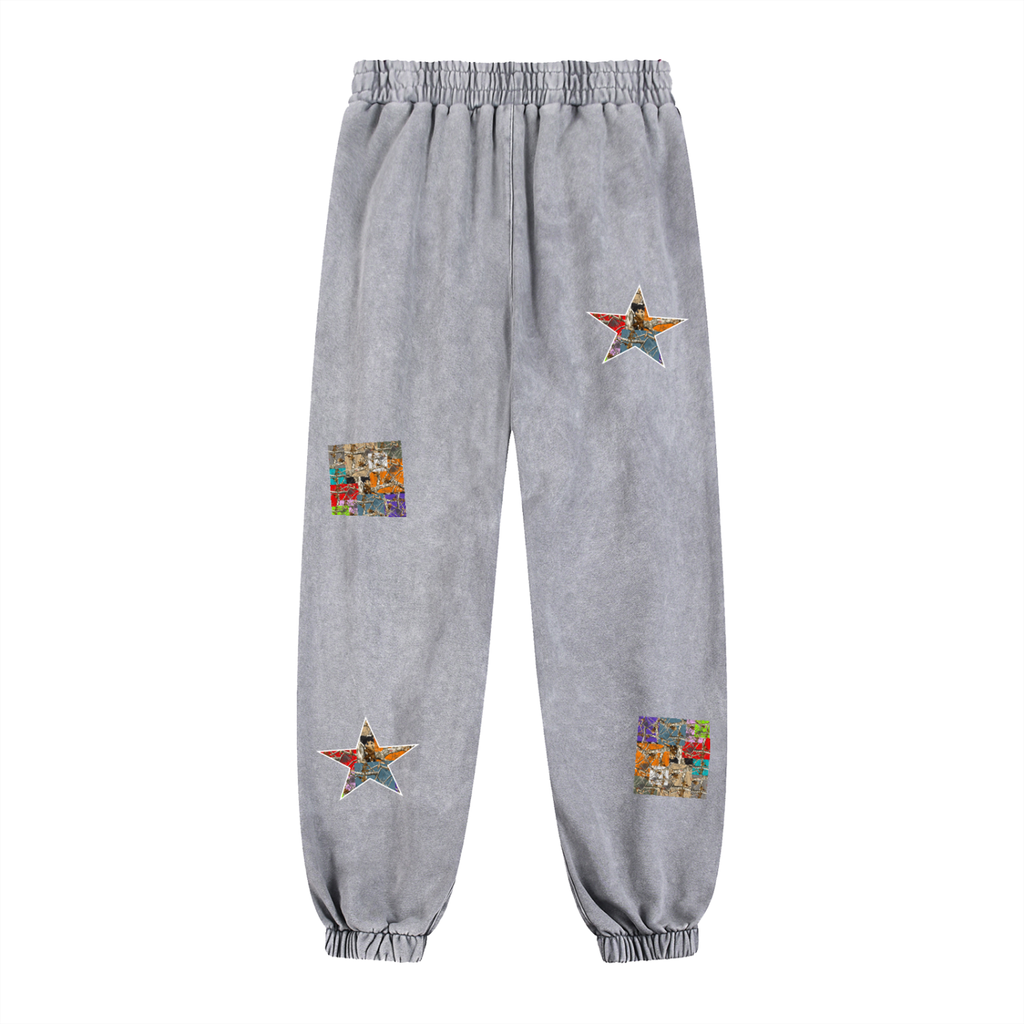 Multi Camoflogic Snow Wash Heavyweight Jogged Sweatpants