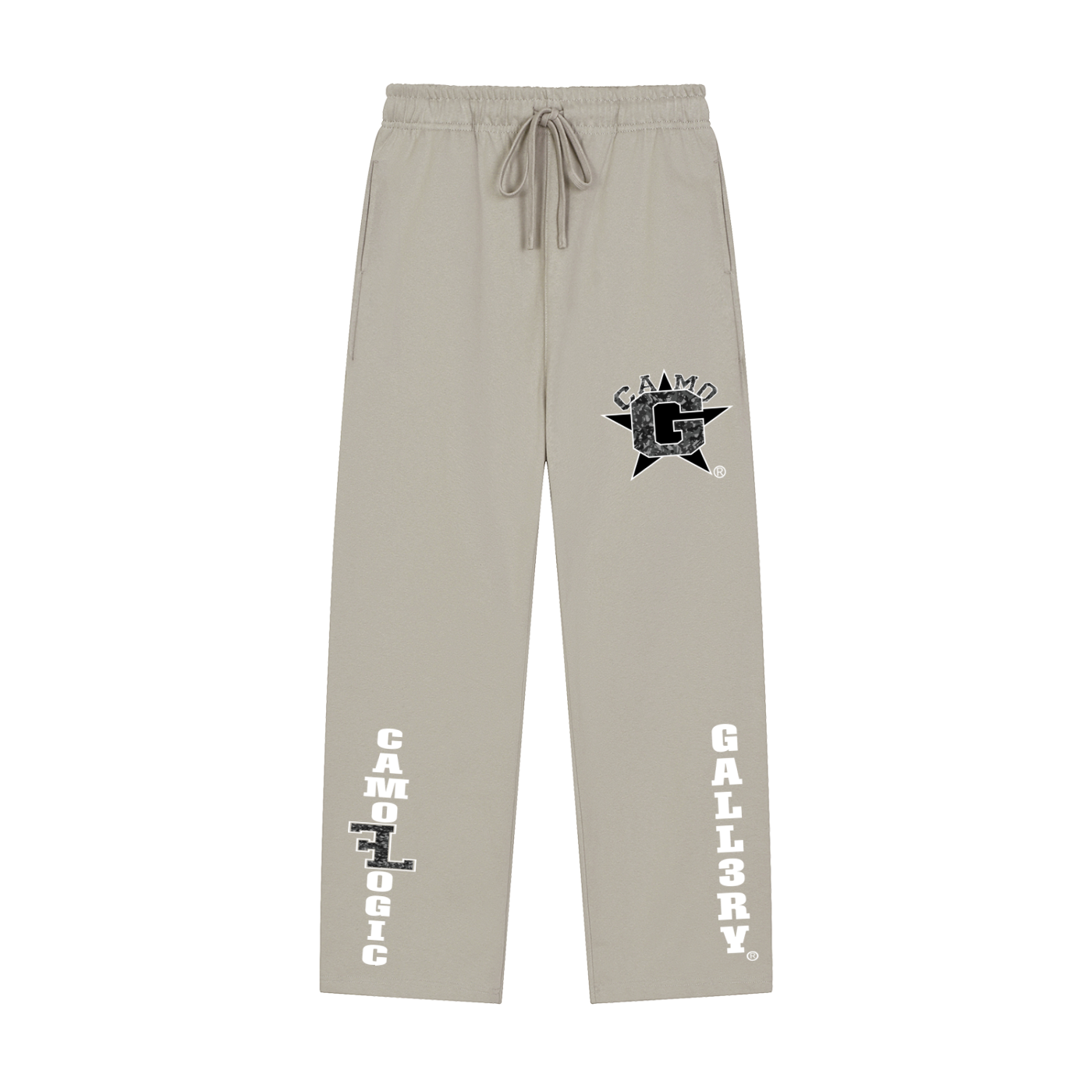 Camo G Solid Color Straight-Leg Sweatpants