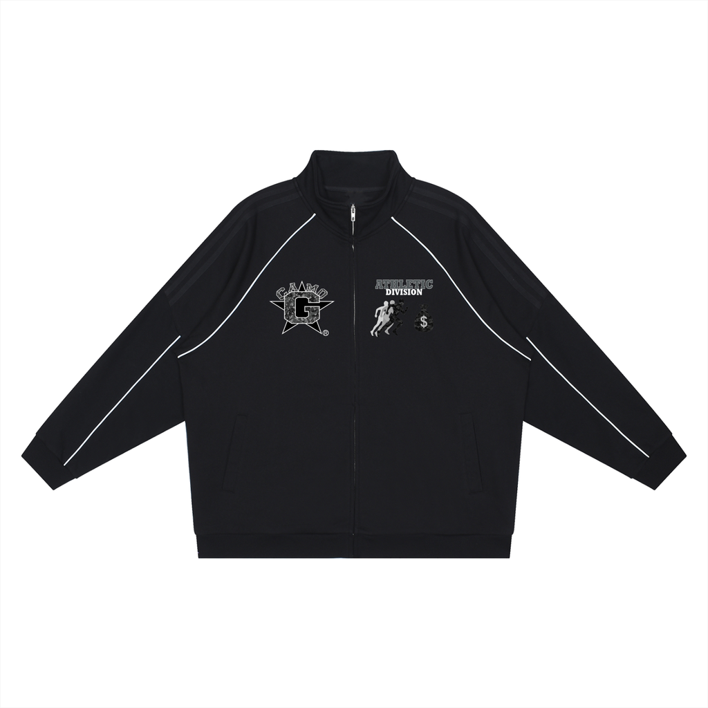 Camo G Athletic Division Reflection Striped Raglan Sleeve  Jacket