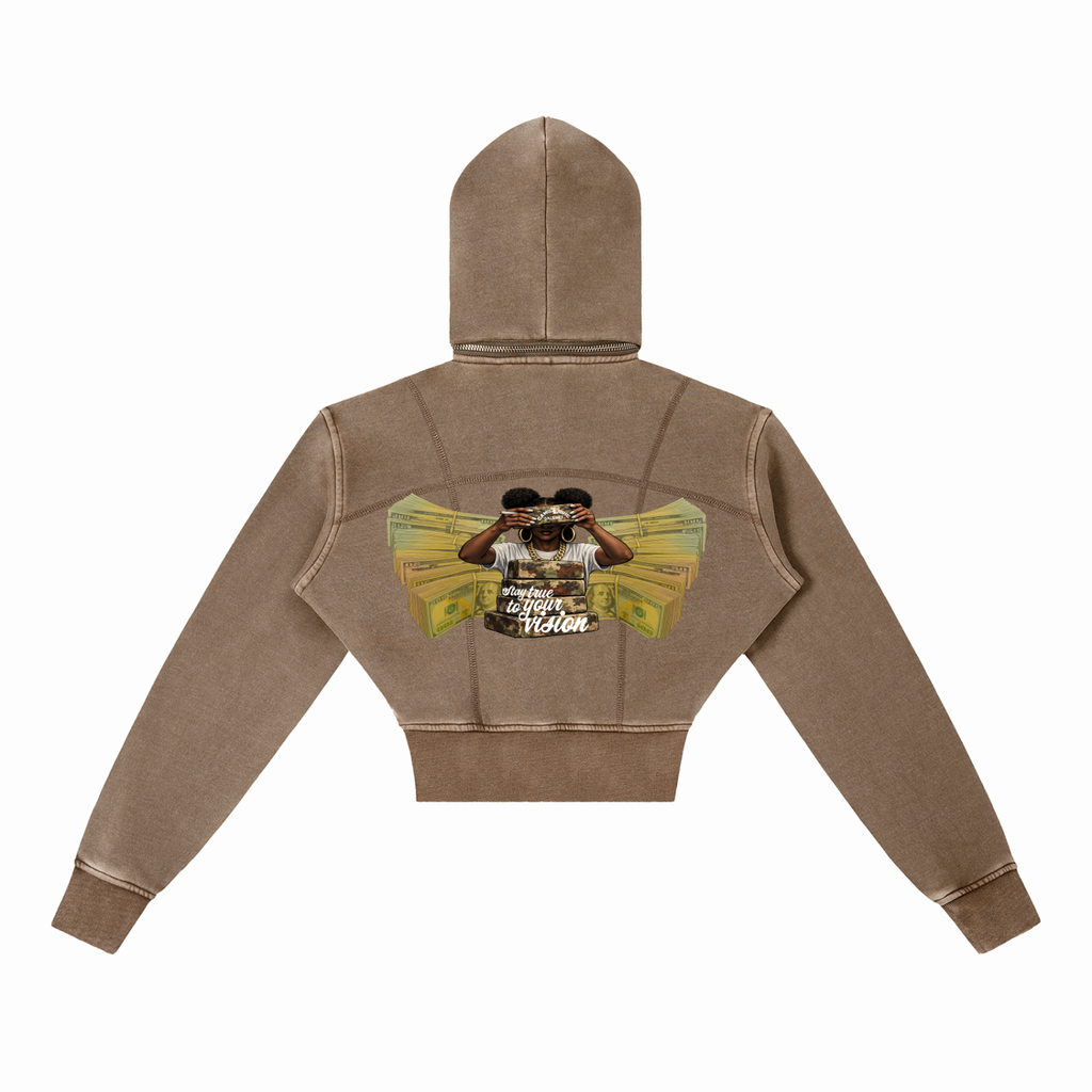 Camoflogic Brick by brick Cropped Hoodie