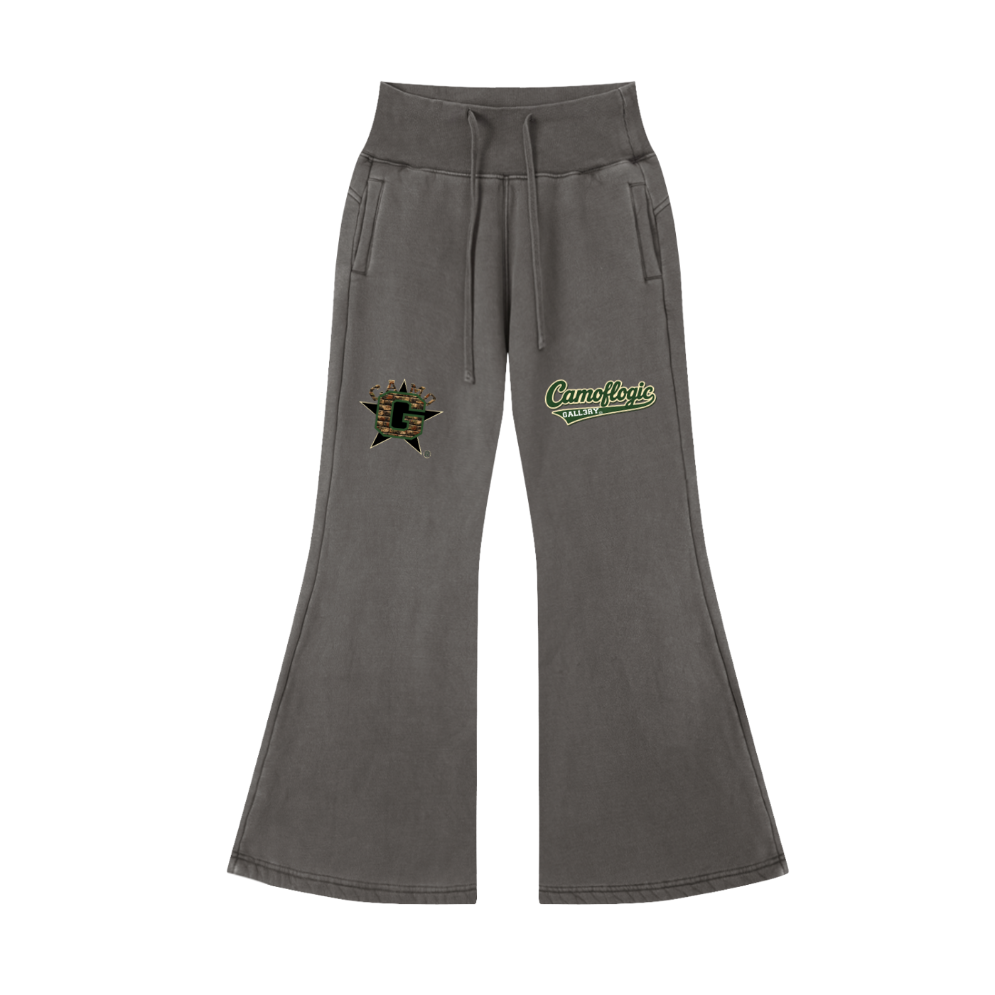 Camoflogic brick by brick female Vintage Washed Flared Fleece Pants