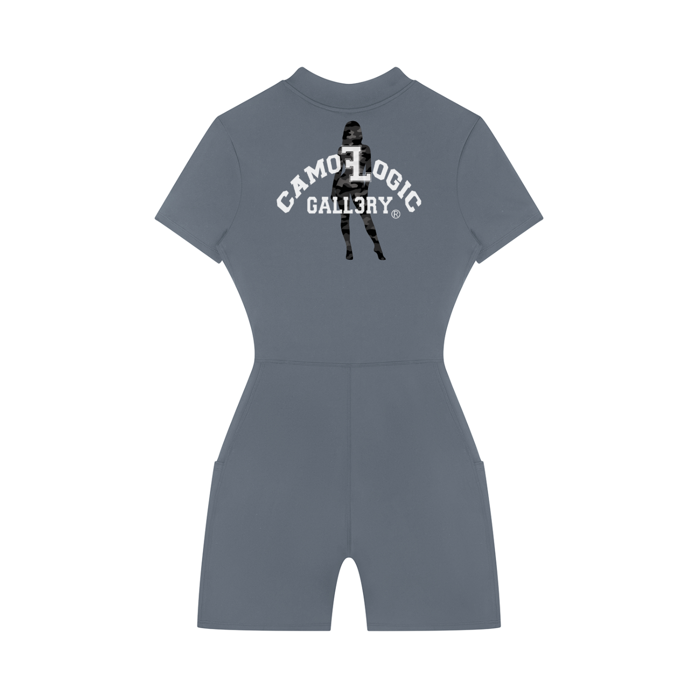 Women's Quarter-Zip Short Sleeve Romper