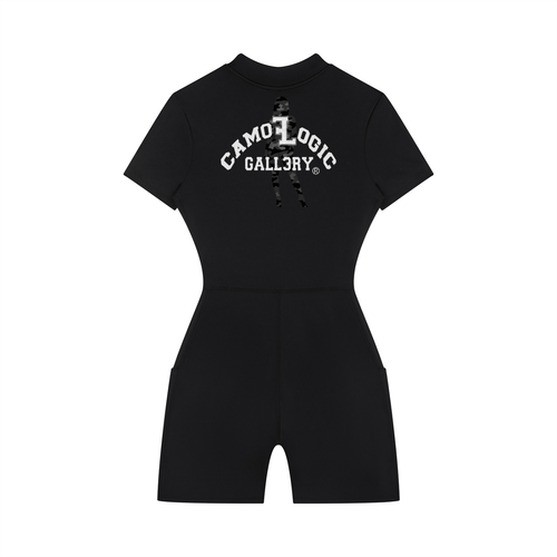 Camo G women's Quarter-Zip Short Sleeve Romper