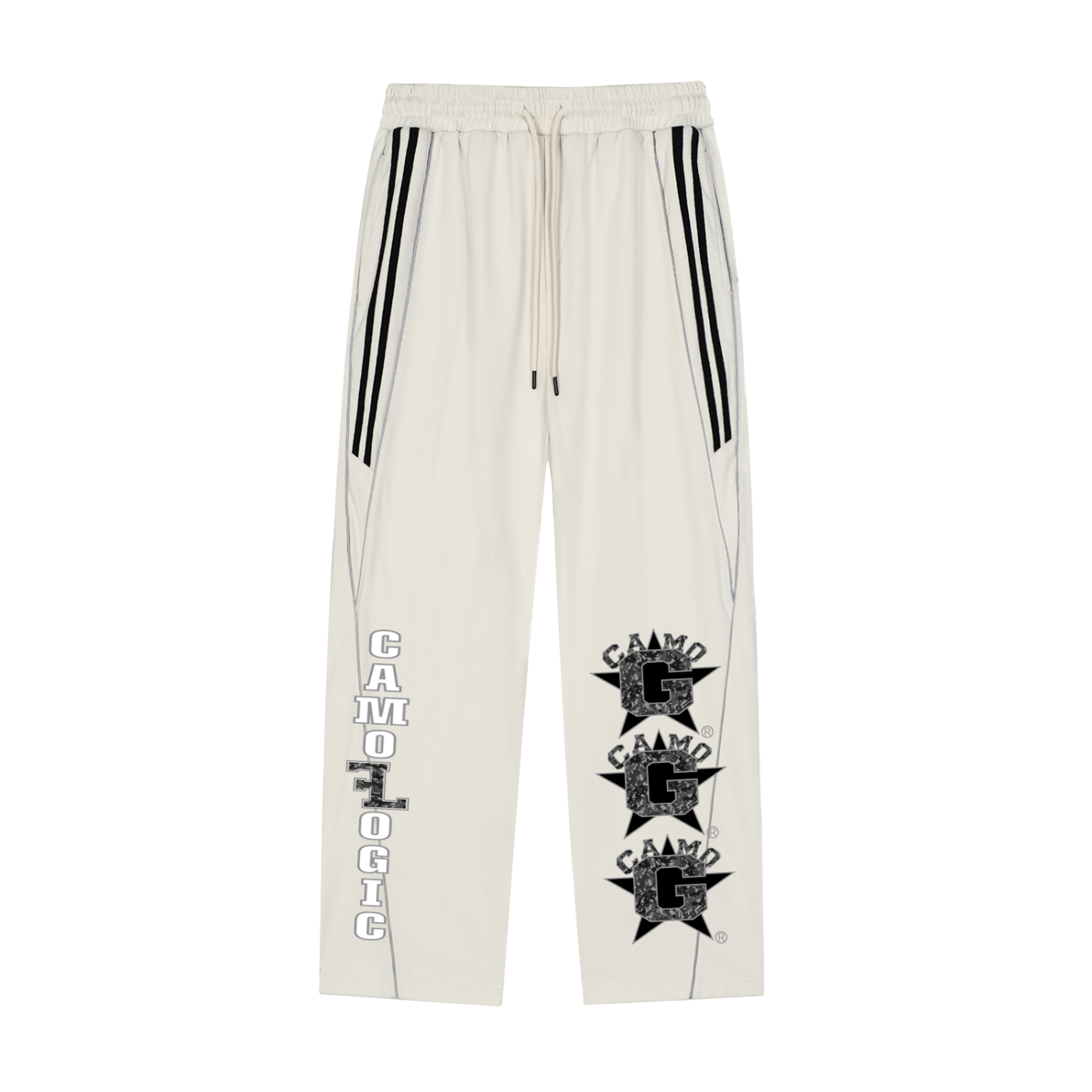 Camo G Athletic Division Reflection Striped Straight-Leg Sweatpants