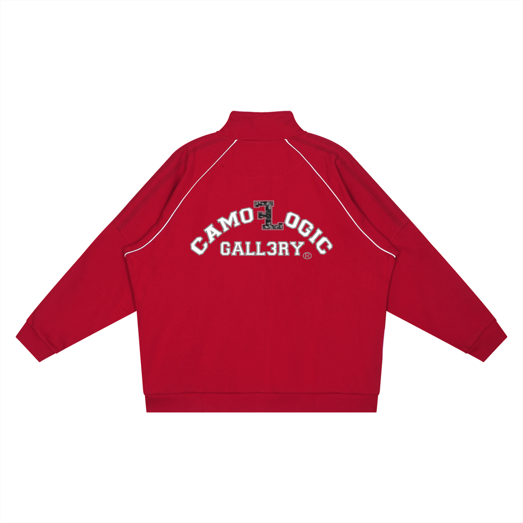 Camo G Athletic Division Reflection Striped Raglan Sleeve  Jacket