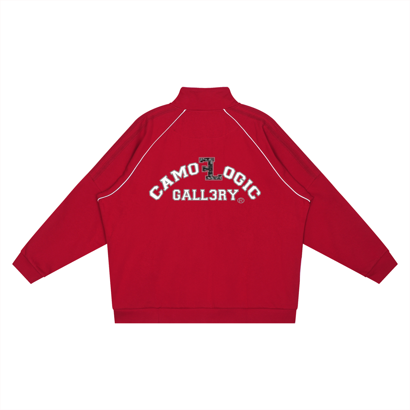 Camo G Athletic Division Reflection Striped Raglan Sleeve  Jacket