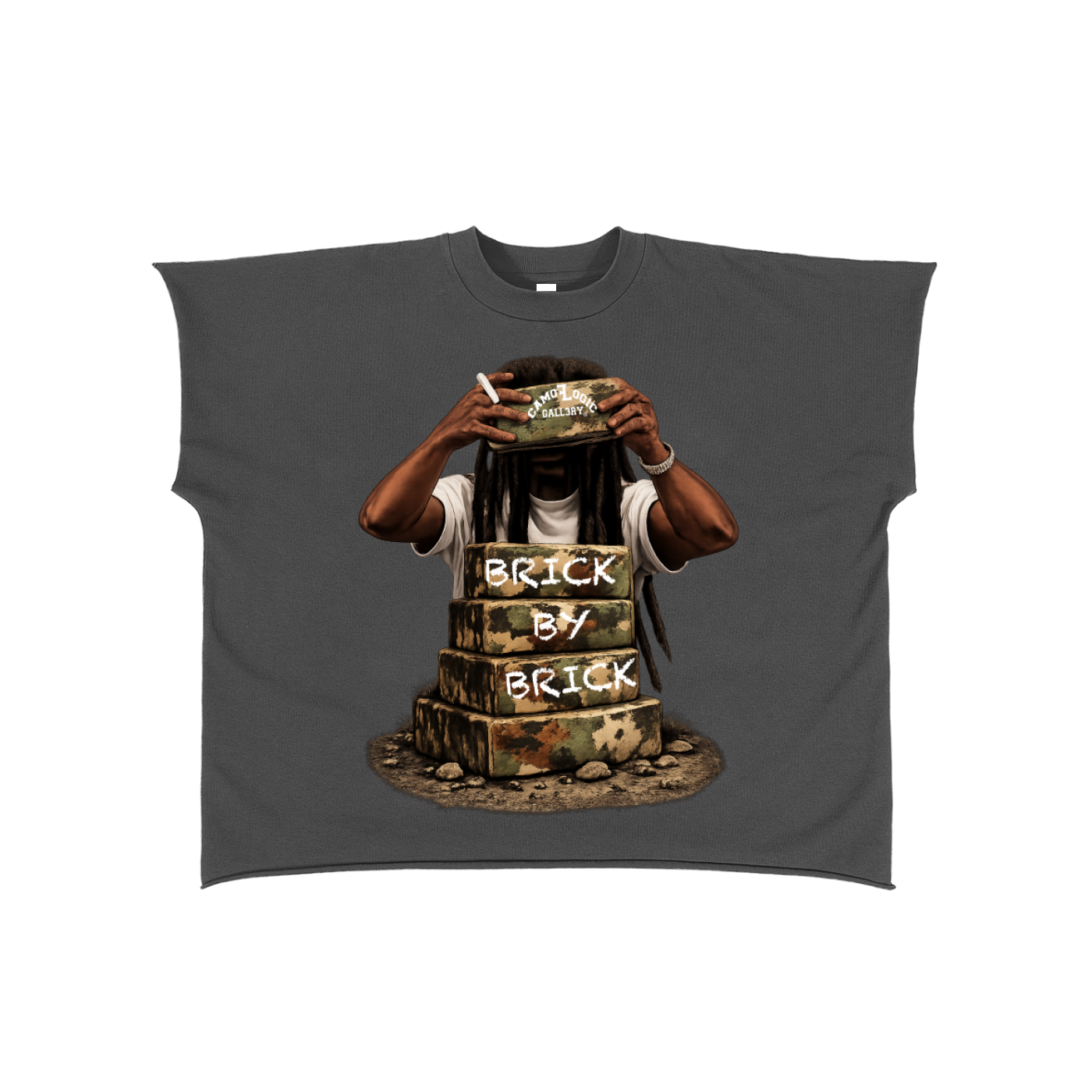 Raw Edge Boxy Non-Shrink T-Shirt