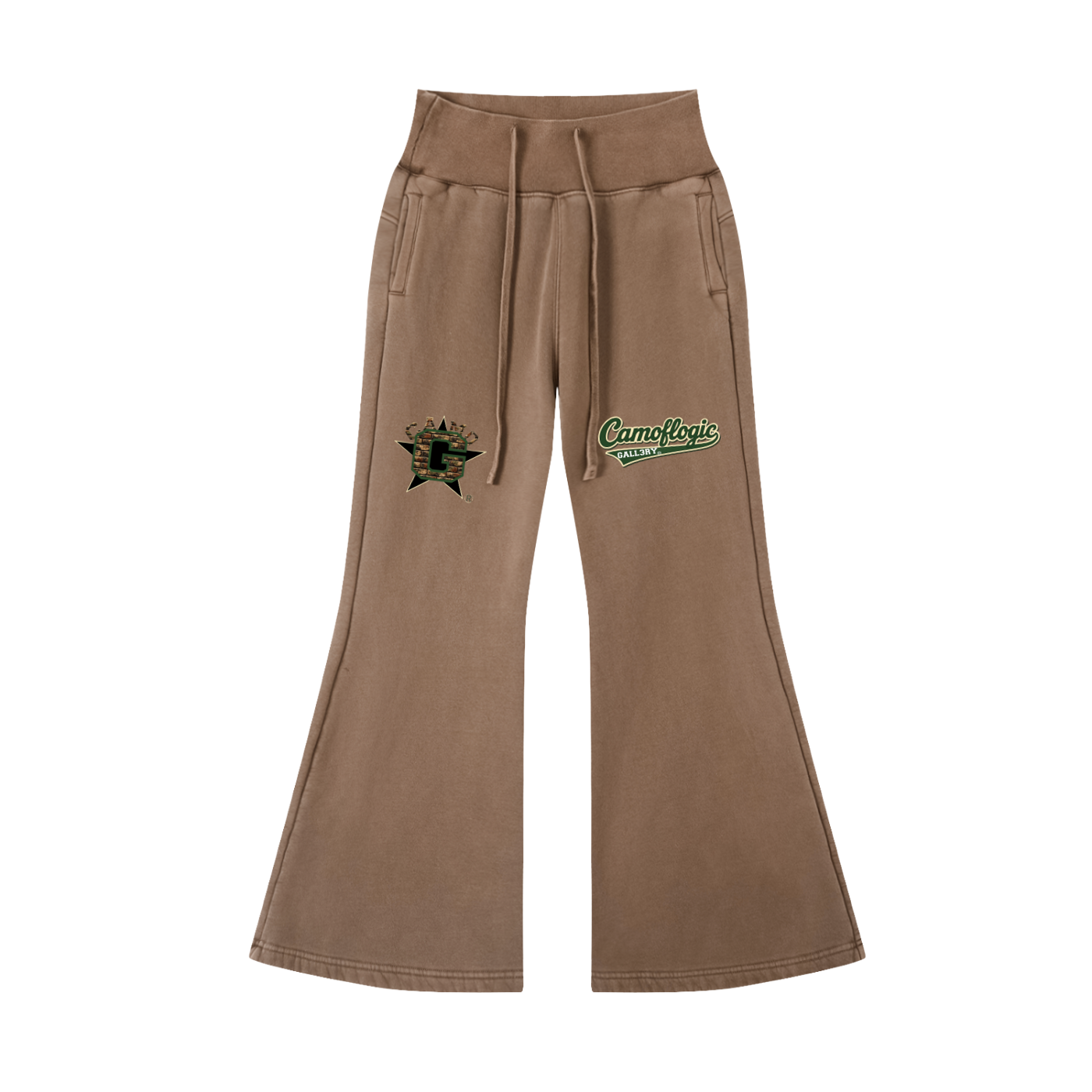 Camoflogic brick by brick female Vintage Washed Flared Fleece Pants