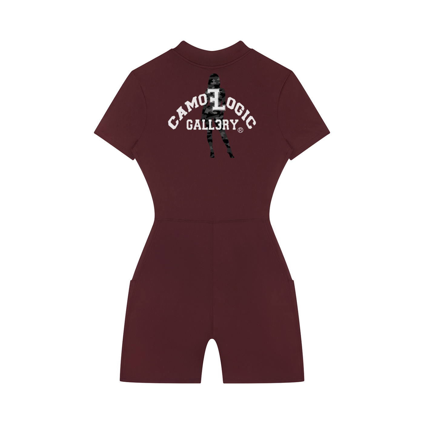 Women's Quarter-Zip Short Sleeve Romper