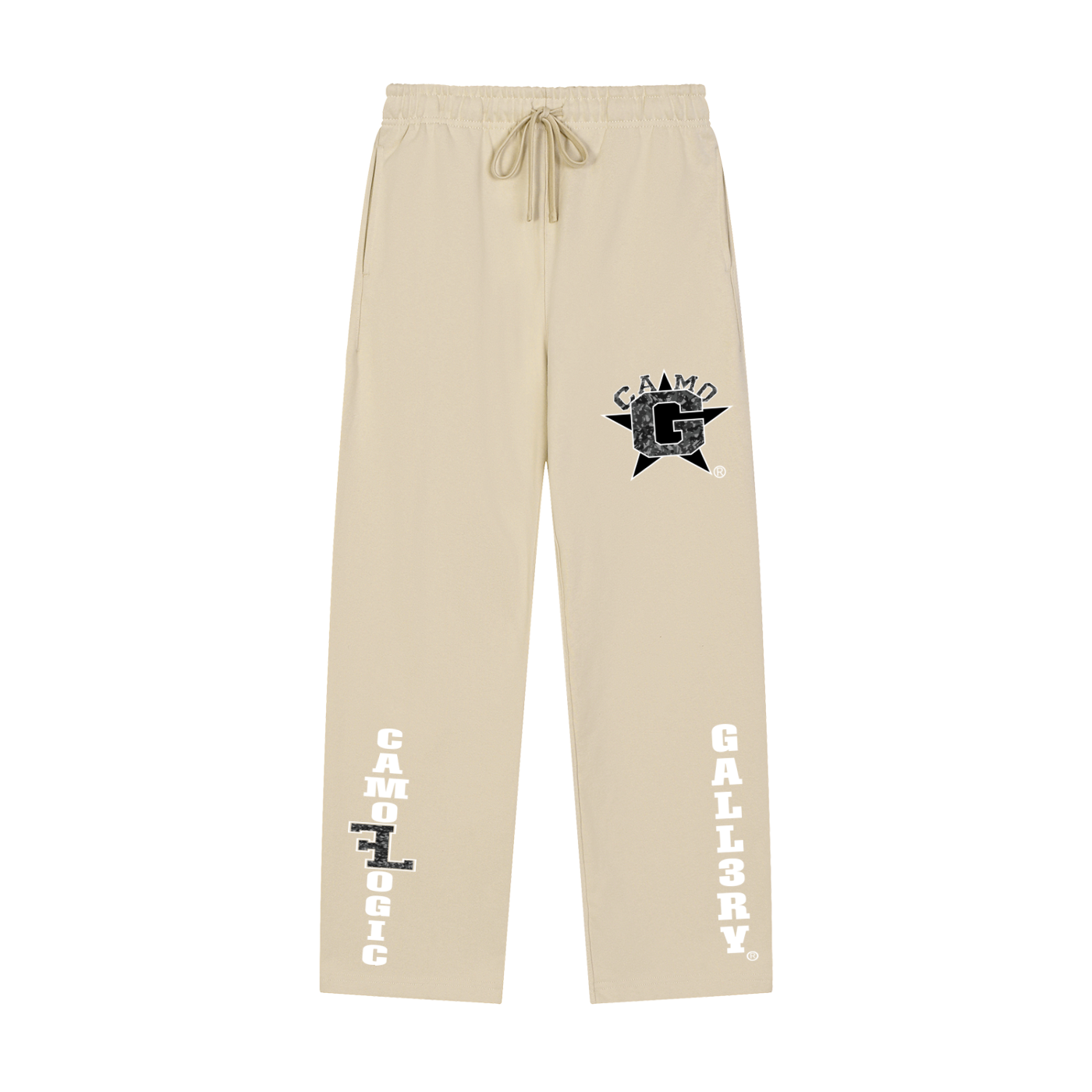 Camo G Solid Color Straight-Leg Sweatpants