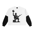 CAMOFLOGIC BALLER Layered Contrast Sleeve Cotton T-Shirt