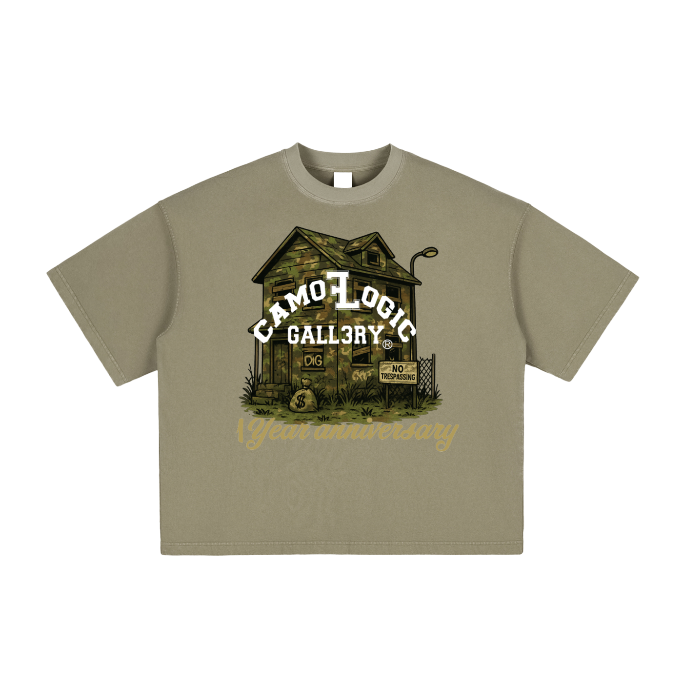 1 year anniversary CAMOFLOGIC Vintage Washed Boxy T-Shirt