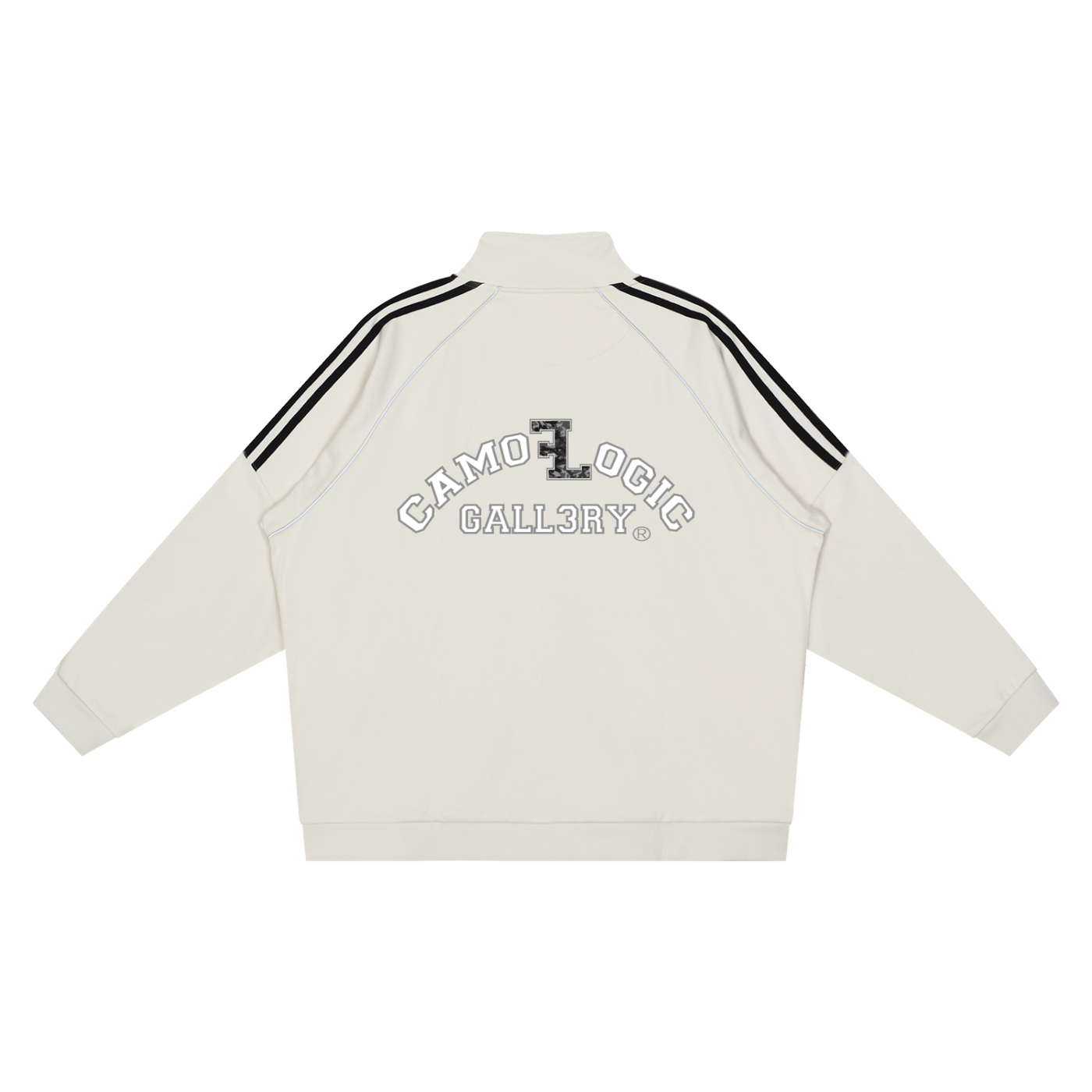 Camo G Athletic Division Reflection Striped Raglan Sleeve  Jacket