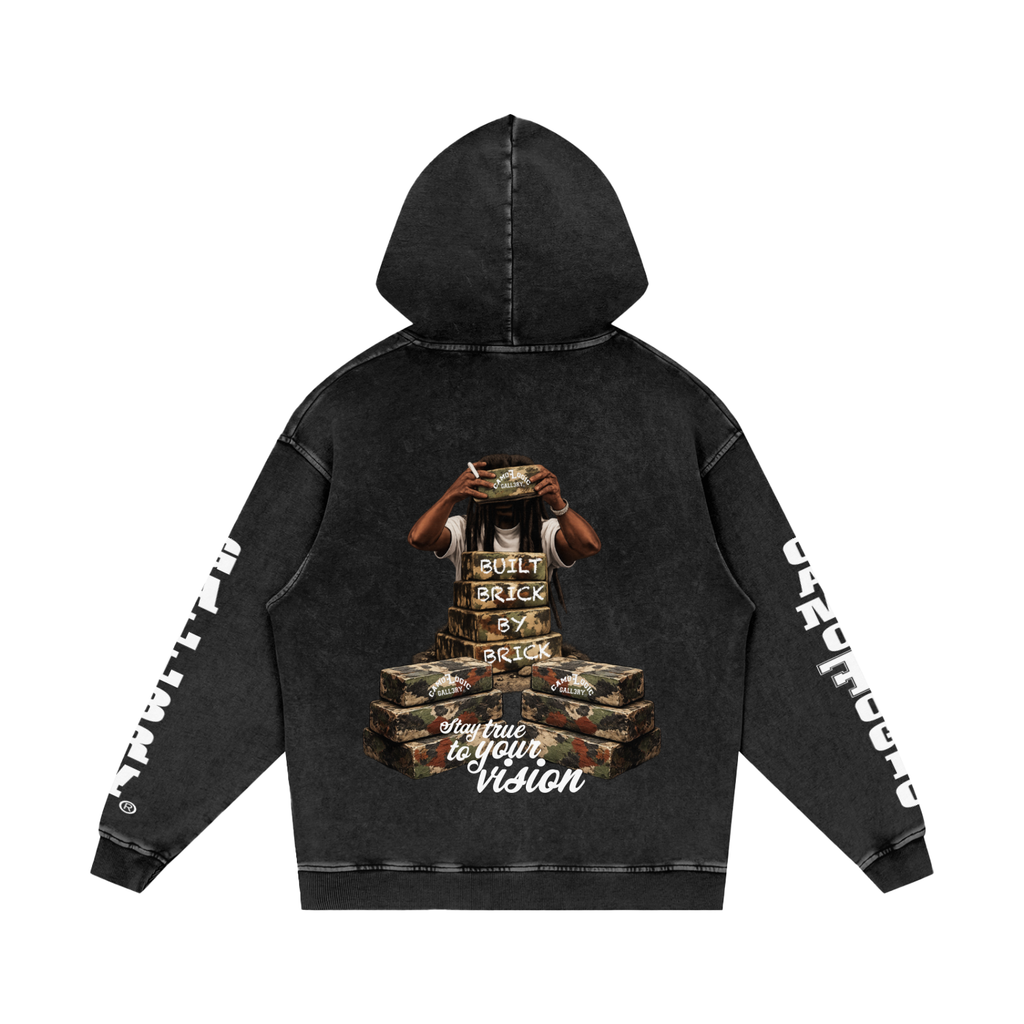 Camo G Snow Washed Loose Cotton Hoodie