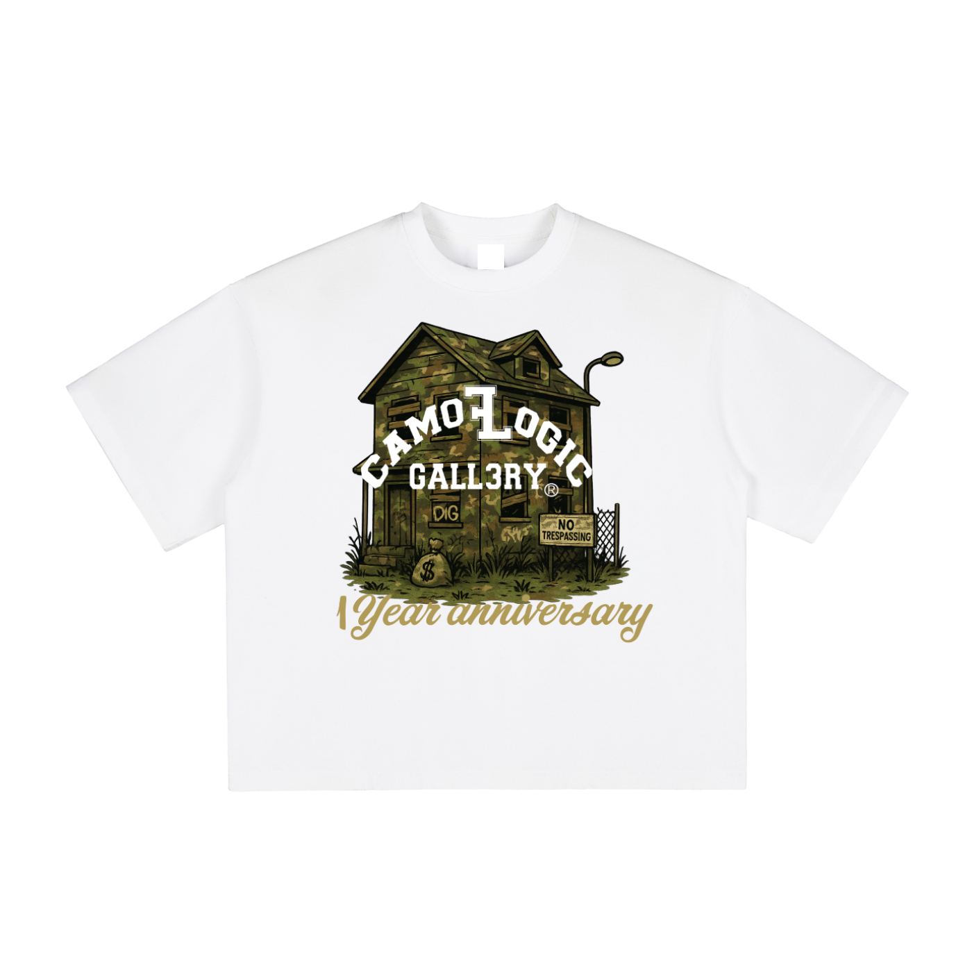 1 year anniversary CAMOFLOGIC Vintage Washed Boxy T-Shirt