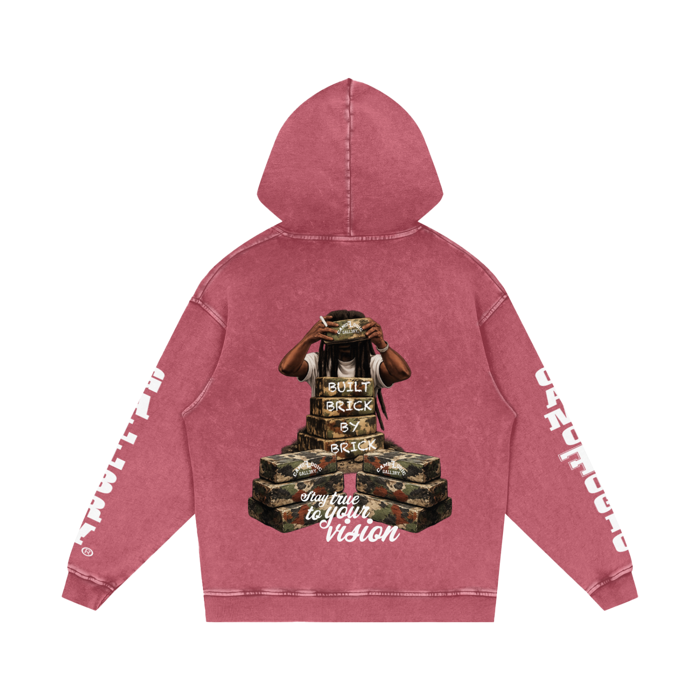 Camo G Snow Washed Loose Cotton Hoodie