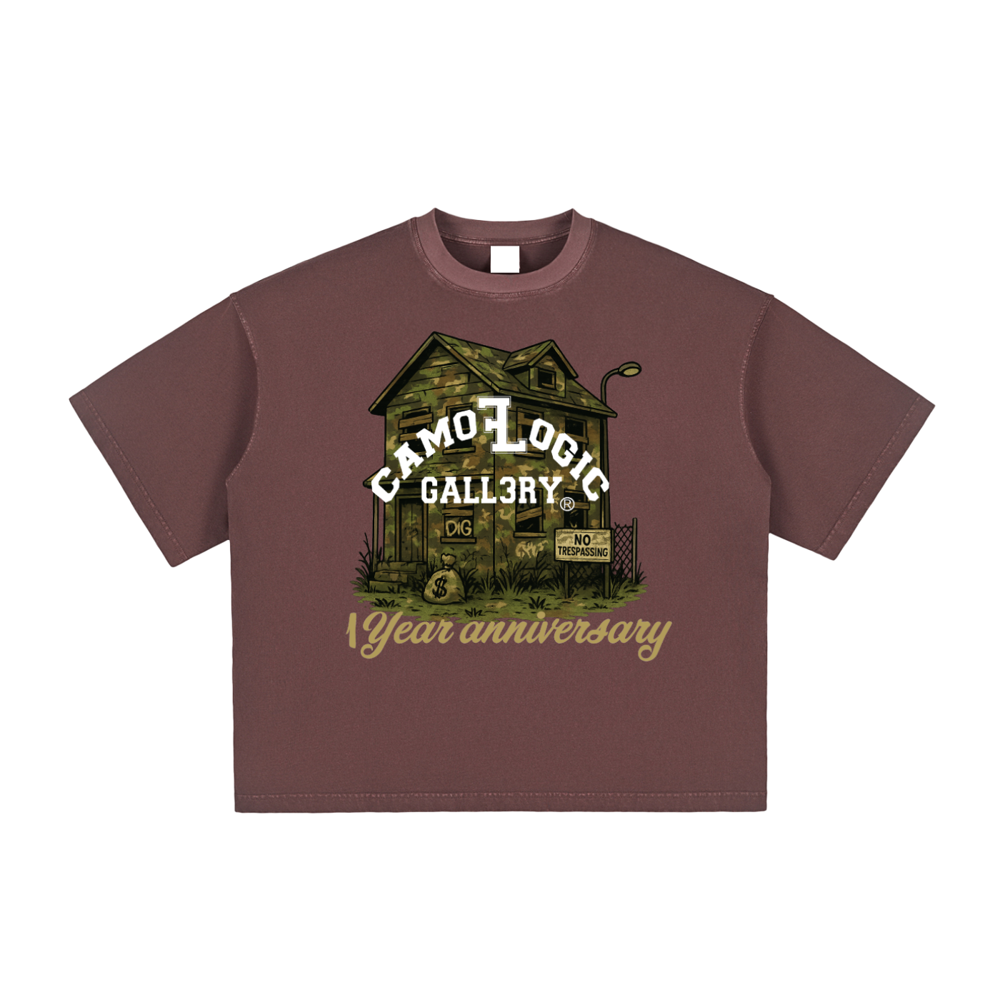 1 year anniversary CAMOFLOGIC Vintage Washed Boxy T-Shirt