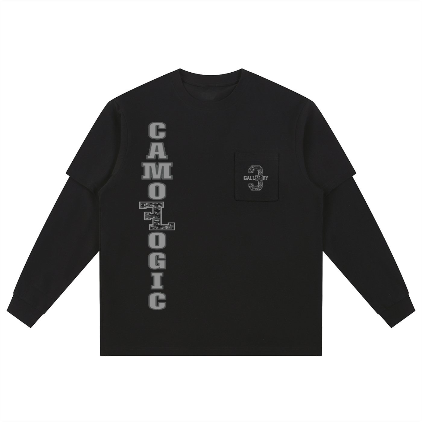 Camoflogic Star Playa Layered Long Sleeve Oversized Tee