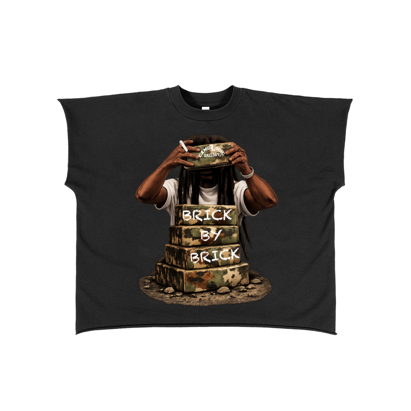 Raw Edge Boxy Non-Shrink T-Shirt