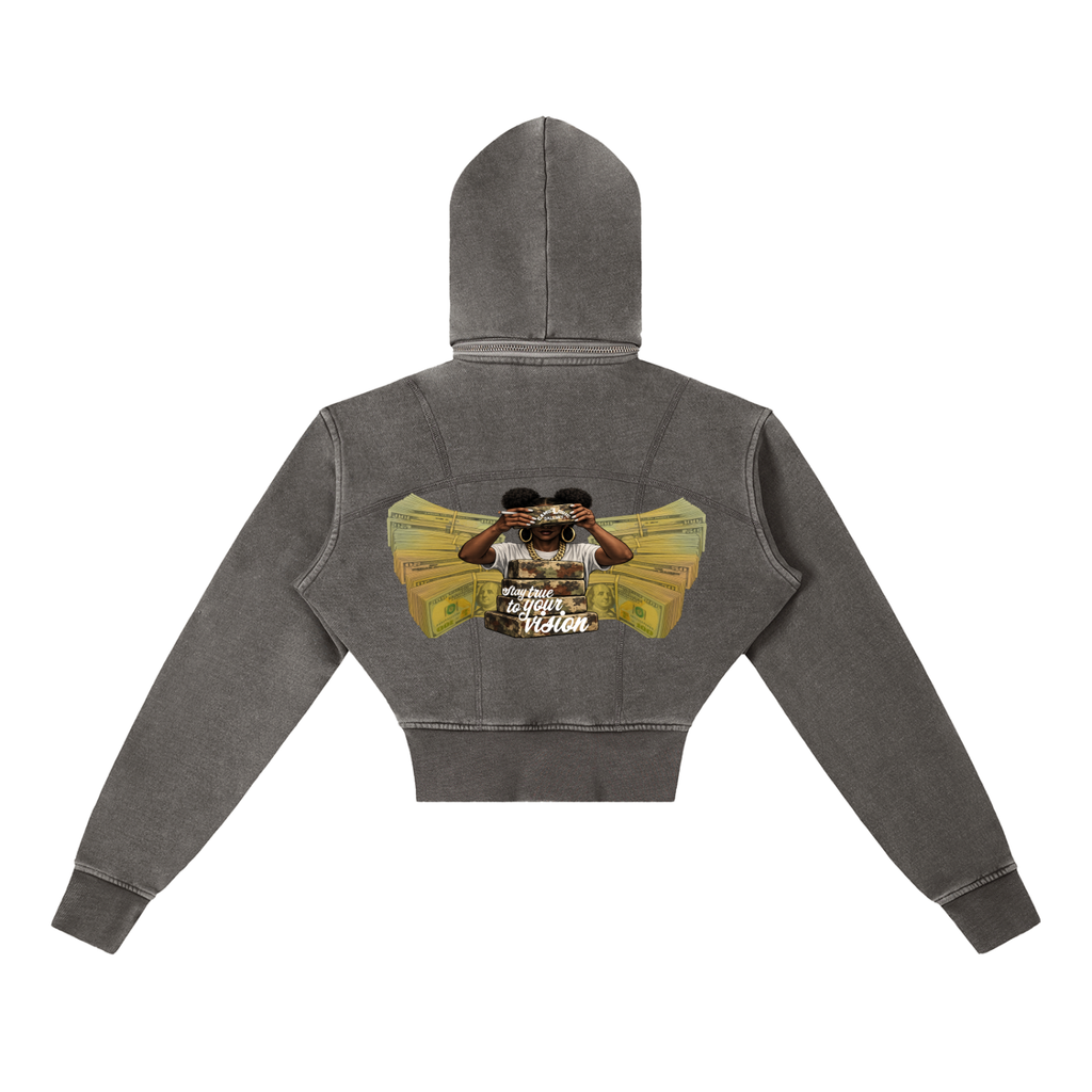 Camoflogic Brick by brick Cropped Hoodie