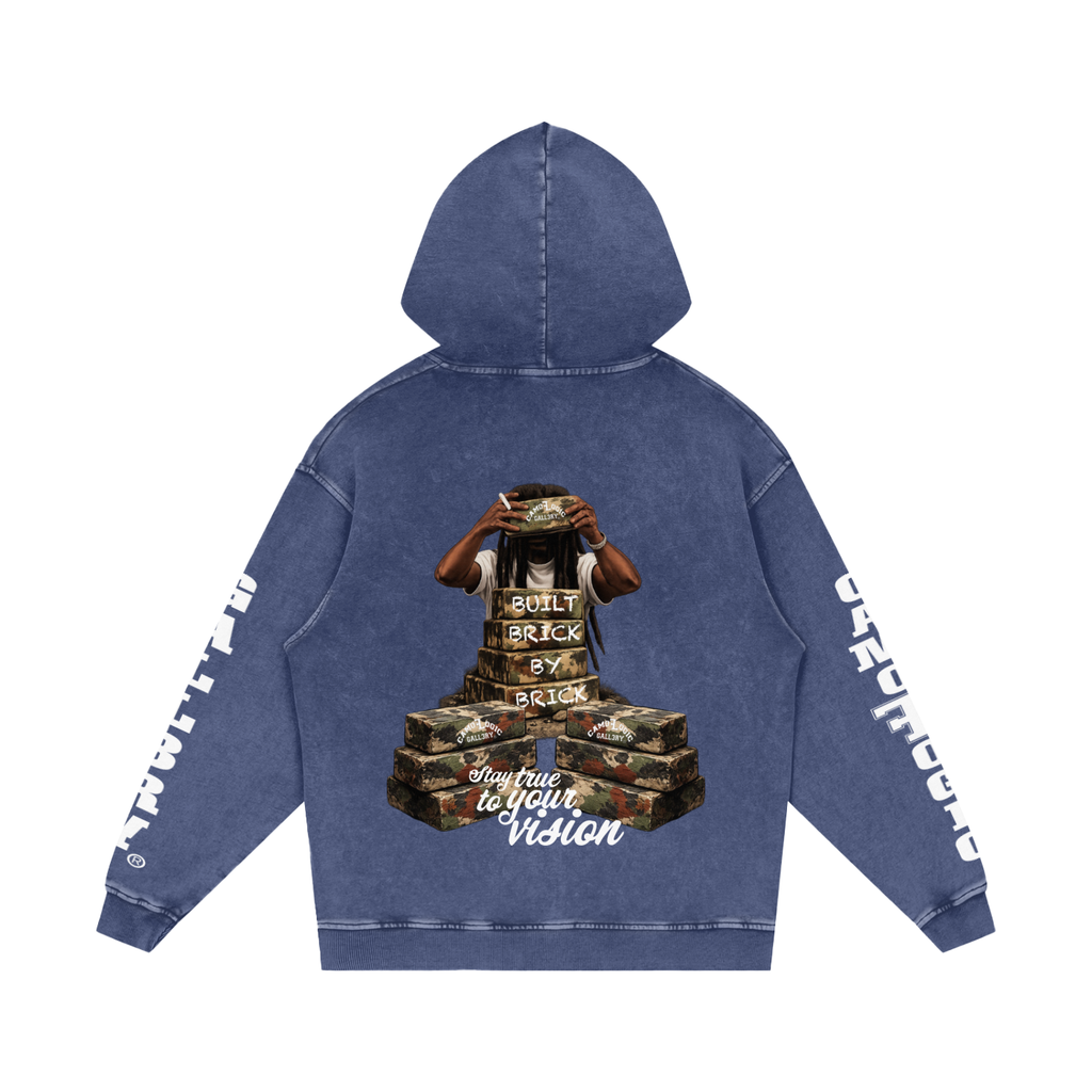 Camo G Snow Washed Loose Cotton Hoodie