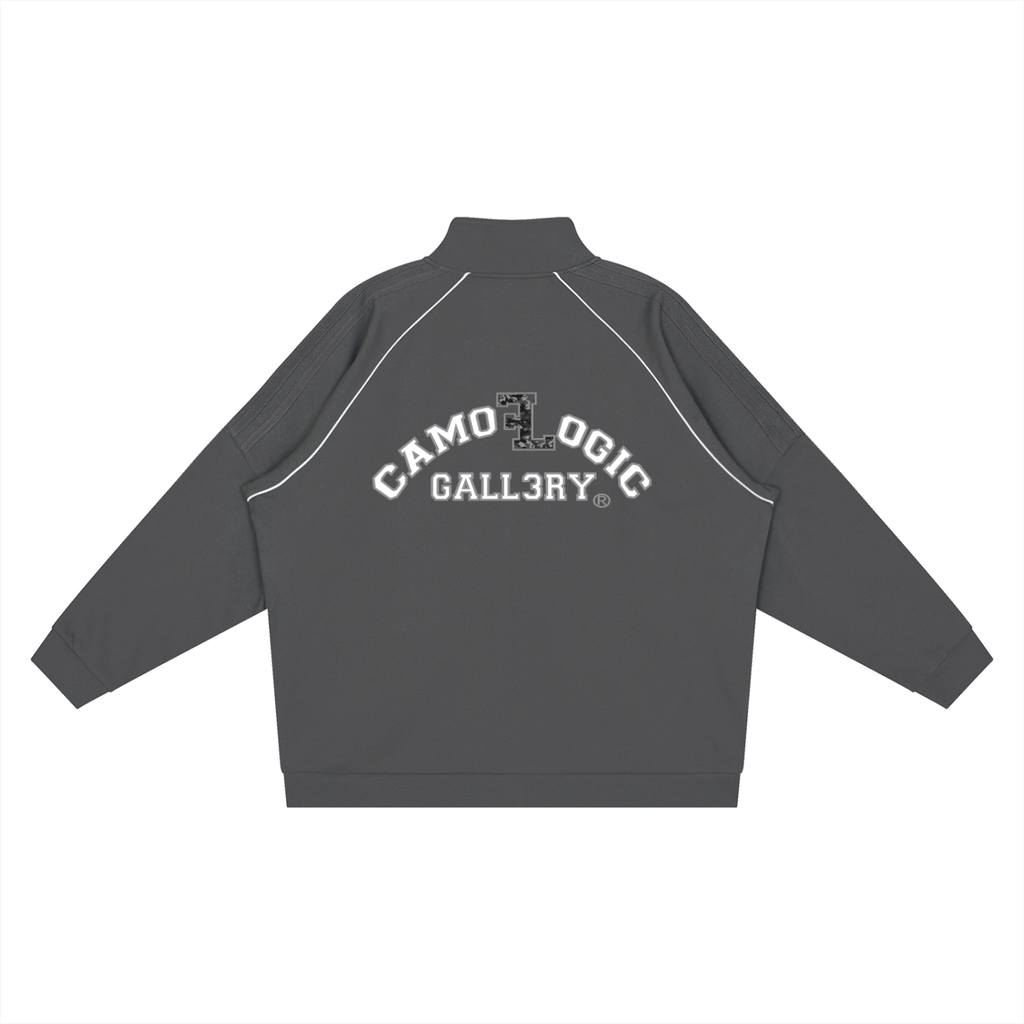 Camo G Athletic Division Reflection Striped Raglan Sleeve  Jacket