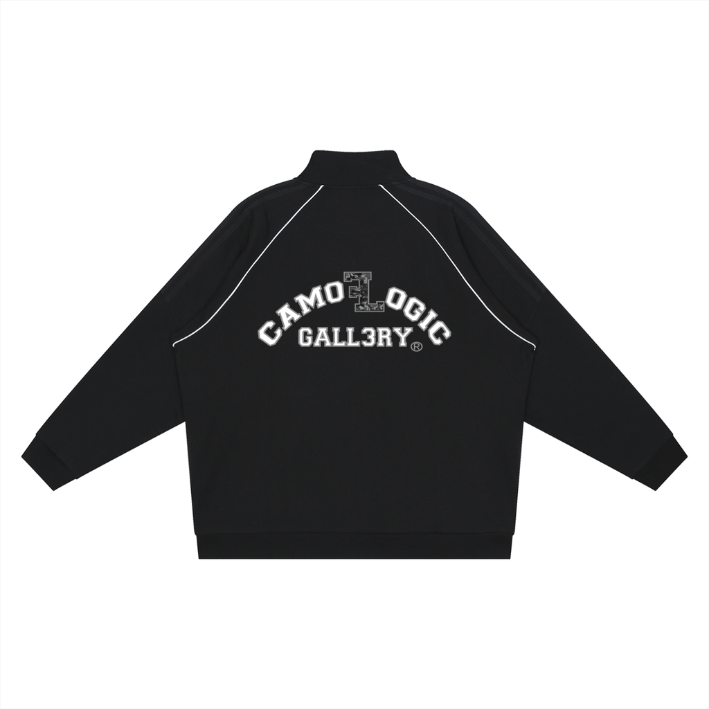 Camo G Athletic Division Reflection Striped Raglan Sleeve  Jacket