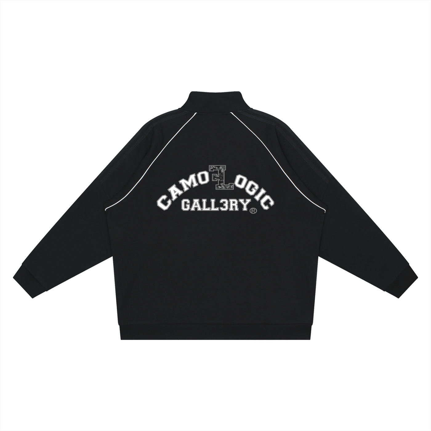 Camo G Athletic Division Reflection Striped Raglan Sleeve  Jacket