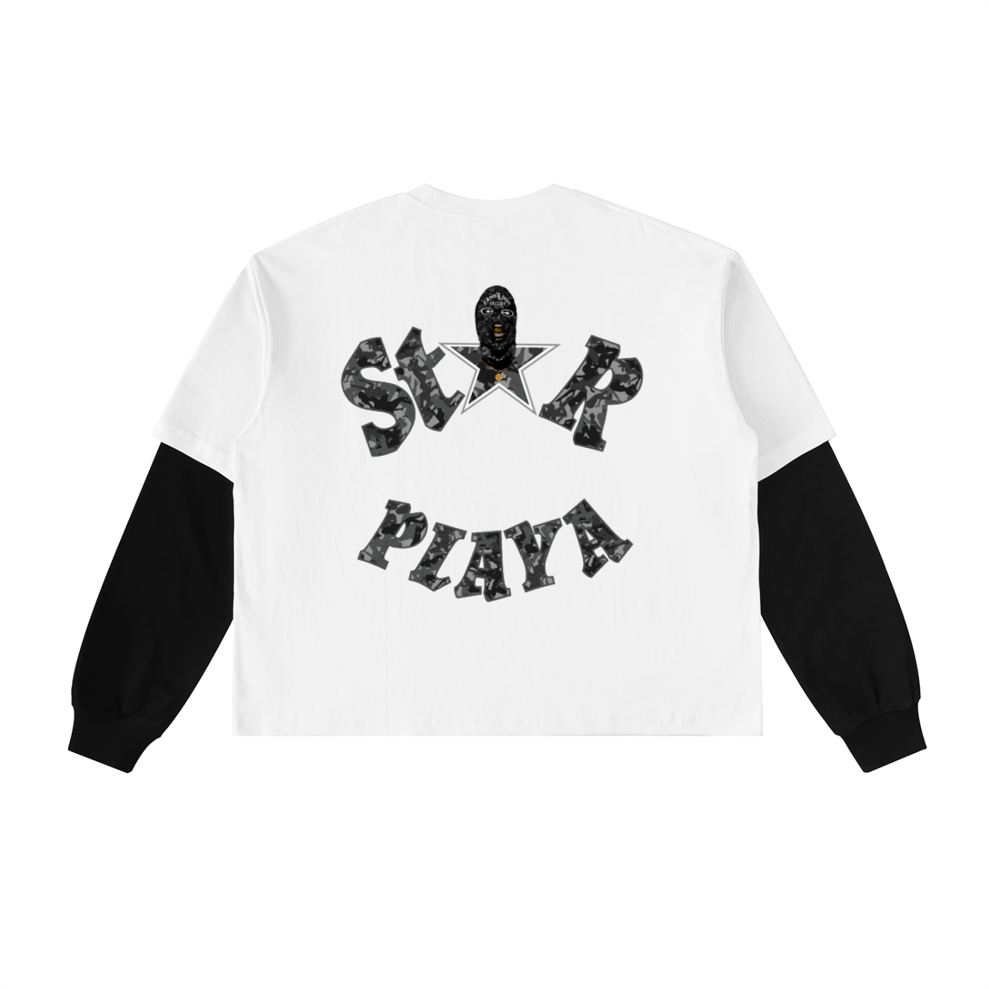 Camoflogic Gall3ry Layered Contrast Sleeve Cotton T-Shirt