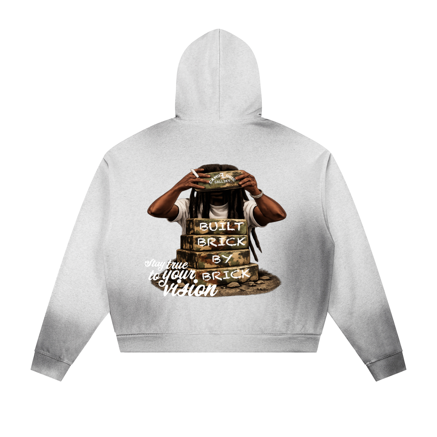 Sun Fade Frayed Raw Edge Fleece Zip Hoodie